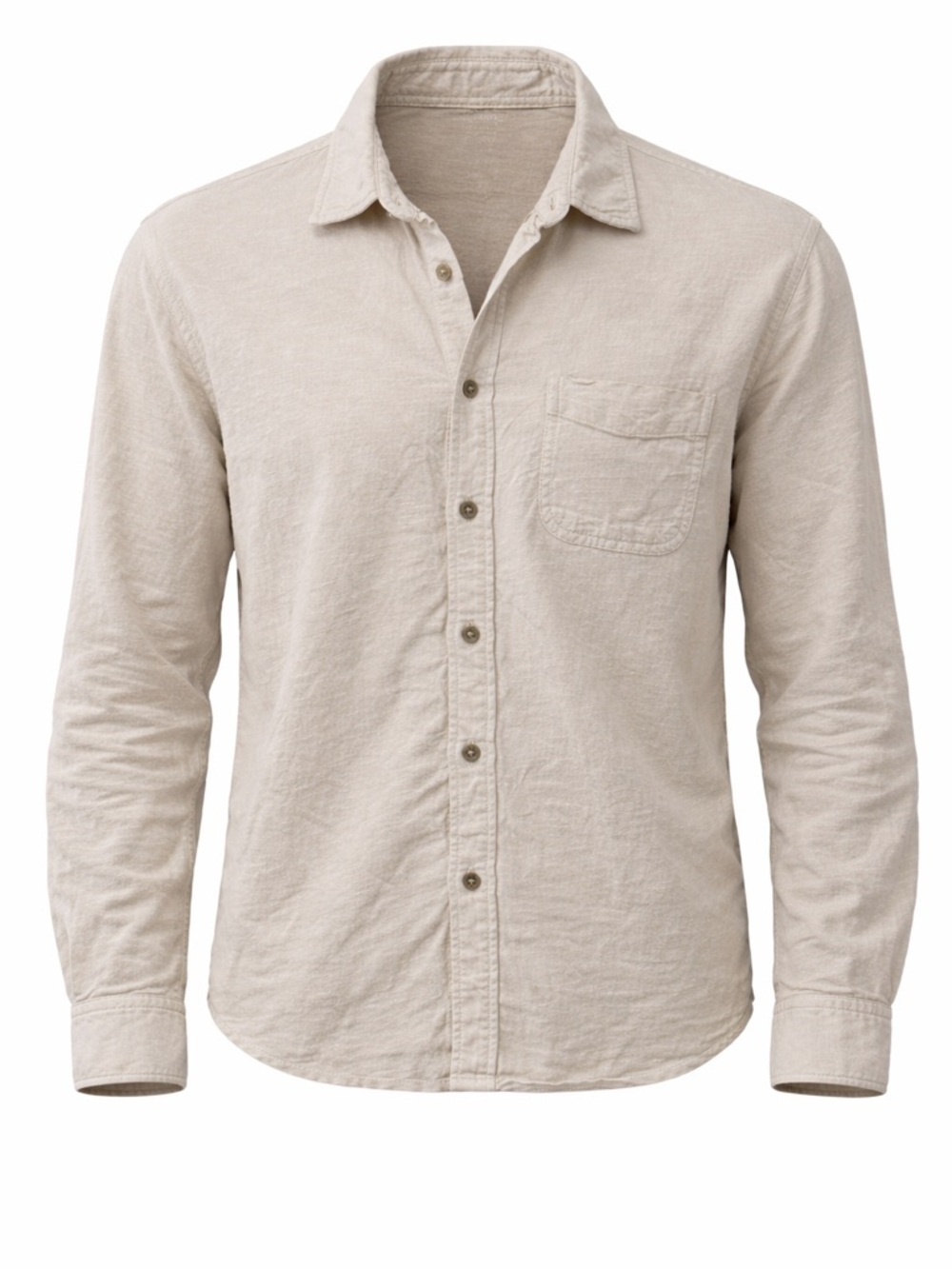 J Crew Factory cream cotton button down, large